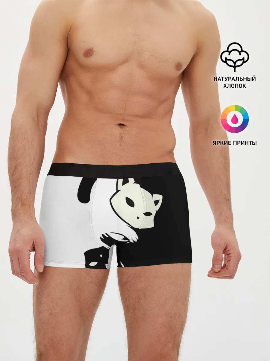 Мужские трусы боксеры / Инь и Янь котики