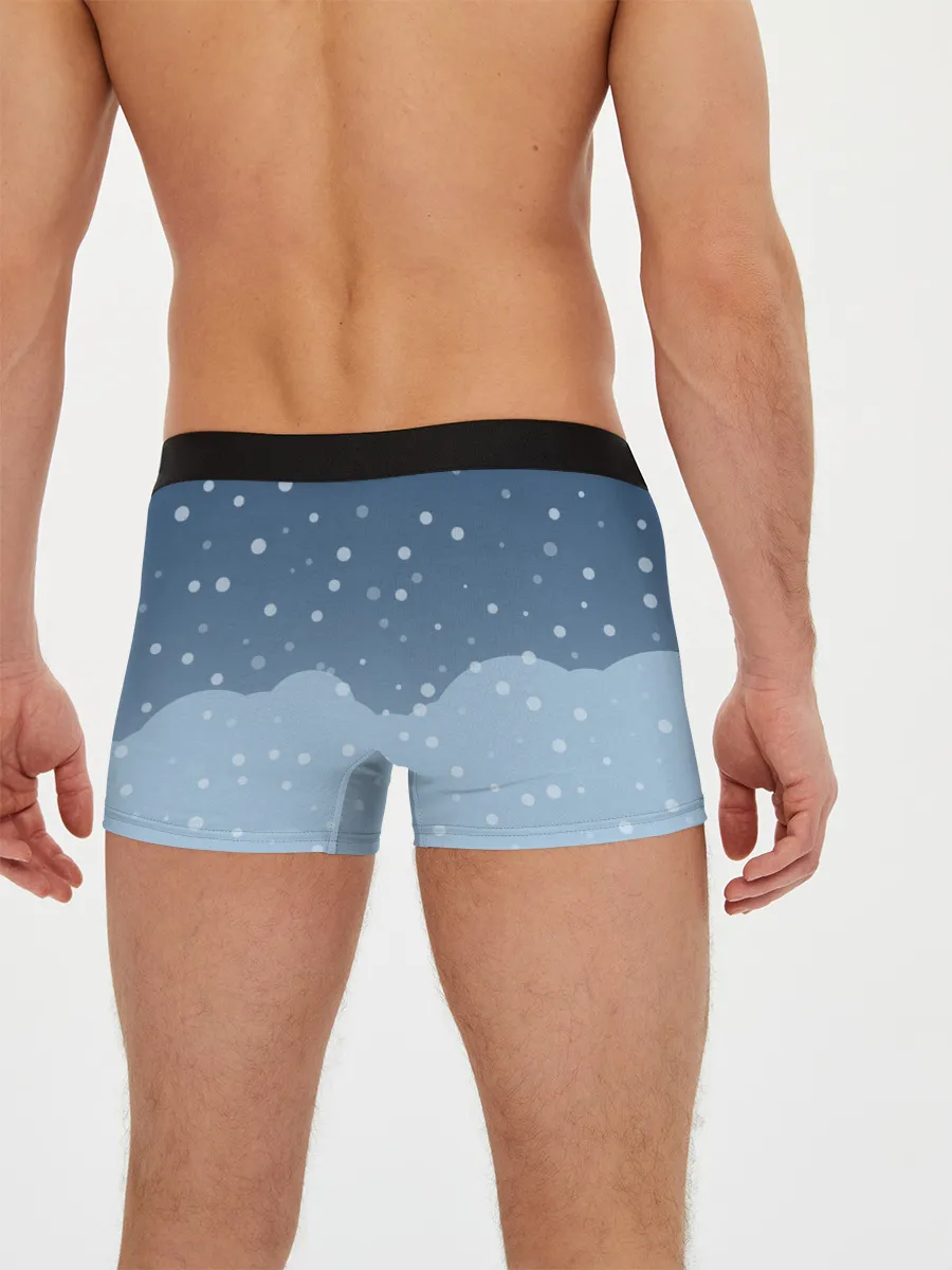 Мужские трусы боксеры / Новогодний Пикачу