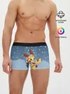 Мужские трусы боксеры / Новогодний Пикачу