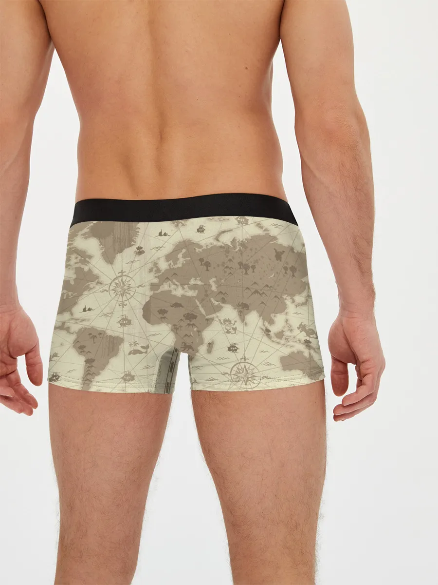 Мужские трусы боксеры / Карта мира