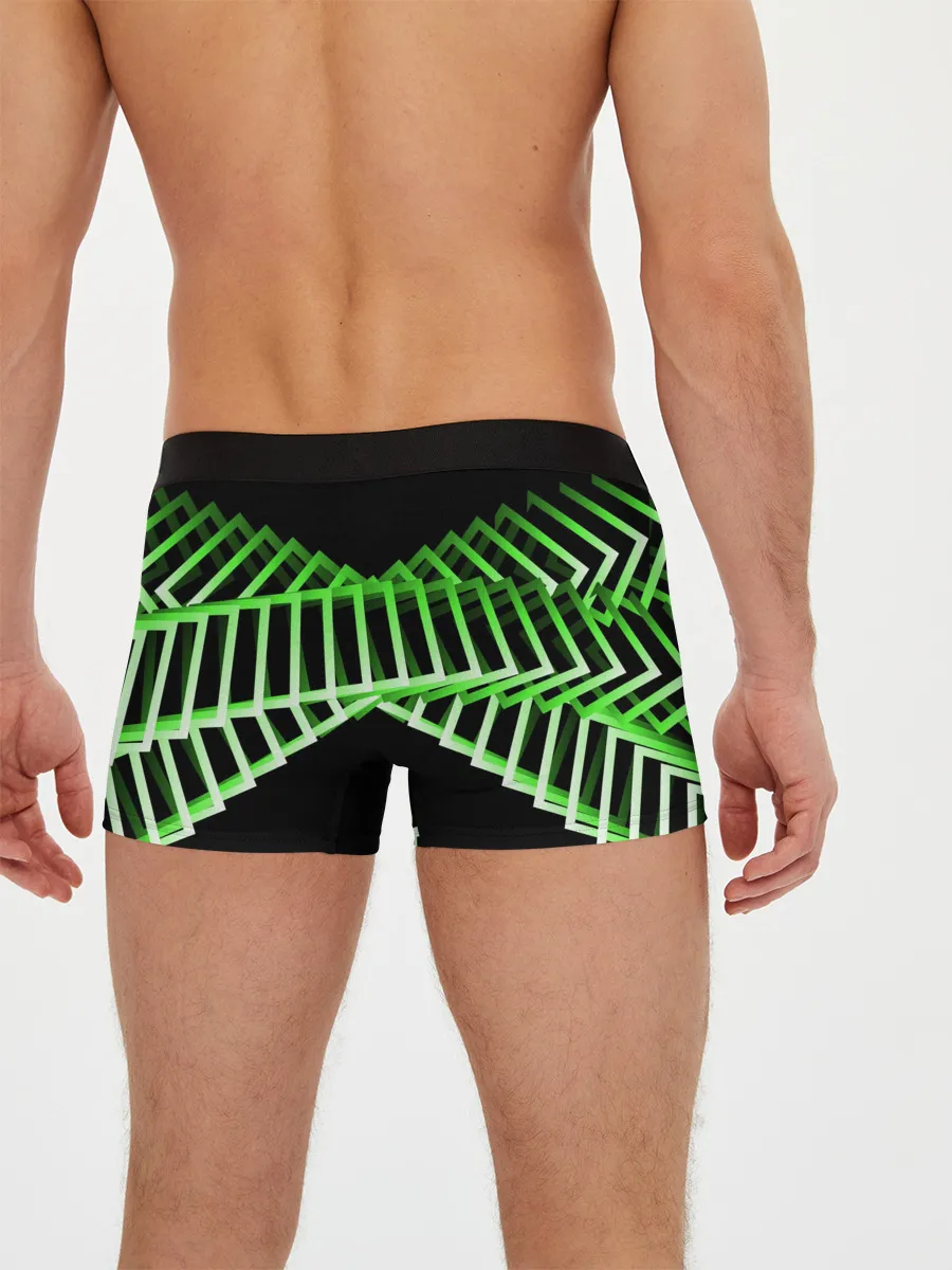Мужские трусы боксеры / Неоновые квадраты