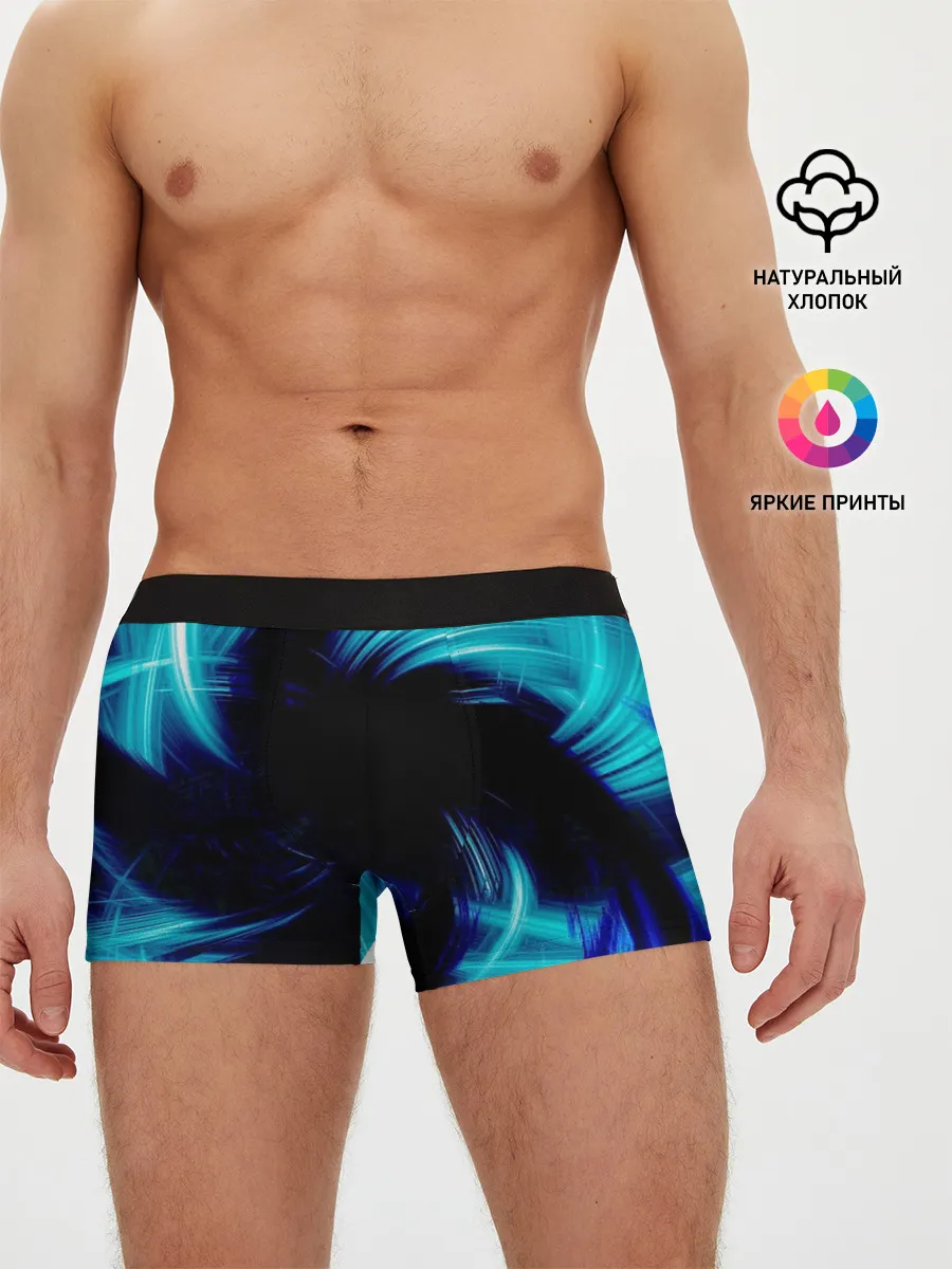 Мужские трусы боксеры / Неоновый вихрь