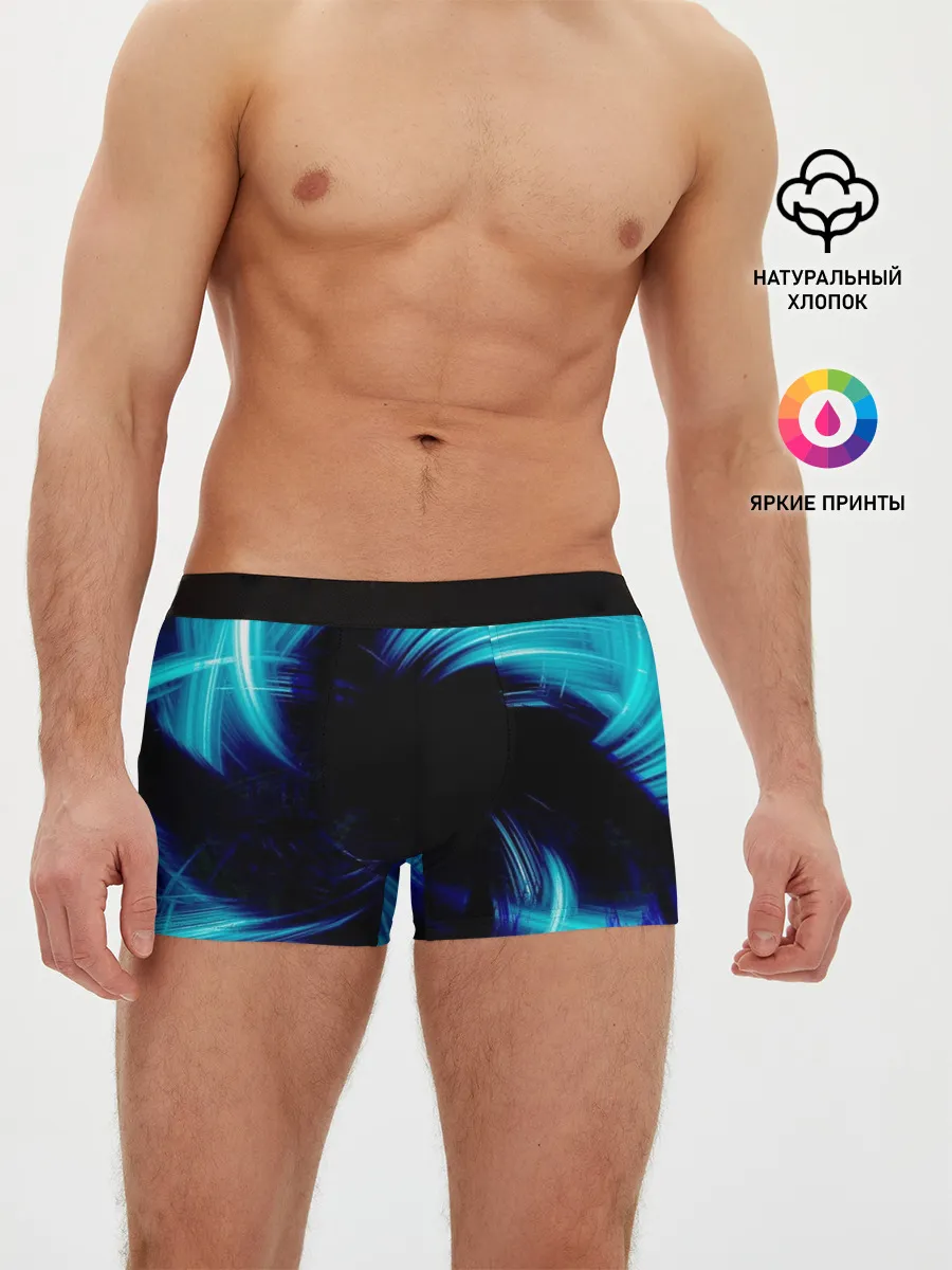 Мужские трусы боксеры / Неоновый вихрь