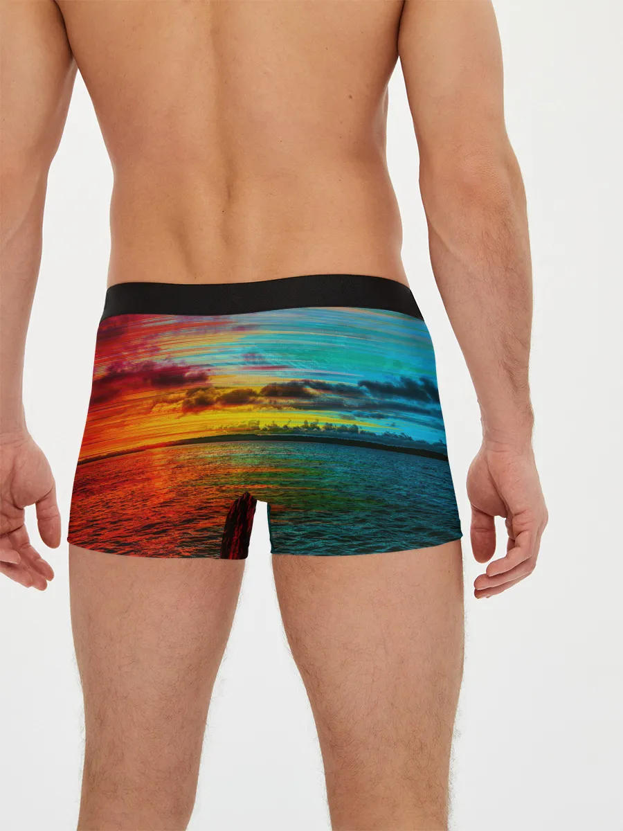 Мужские трусы боксеры / Glitch Sunset