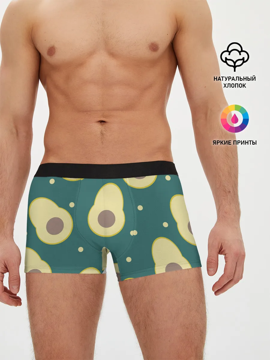 Мужские трусы боксеры / Авокадо