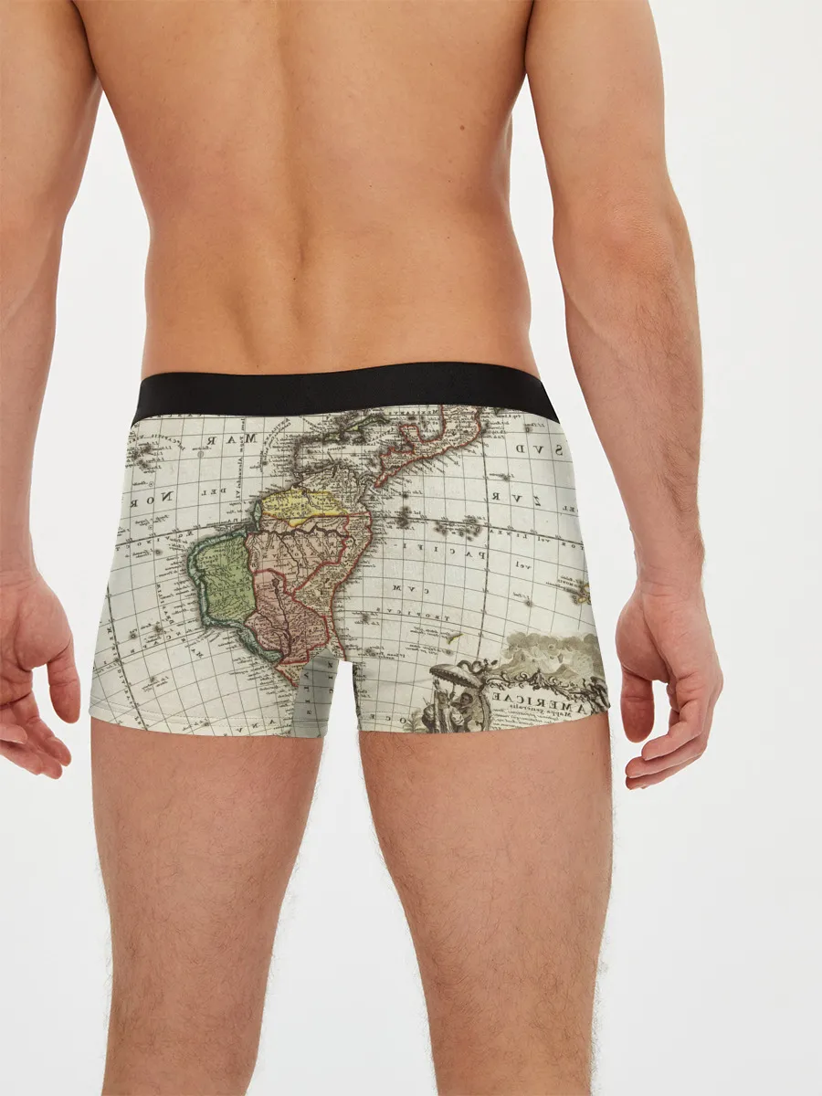 Мужские трусы боксеры / ВИНТАЖНАЯ КАРТА