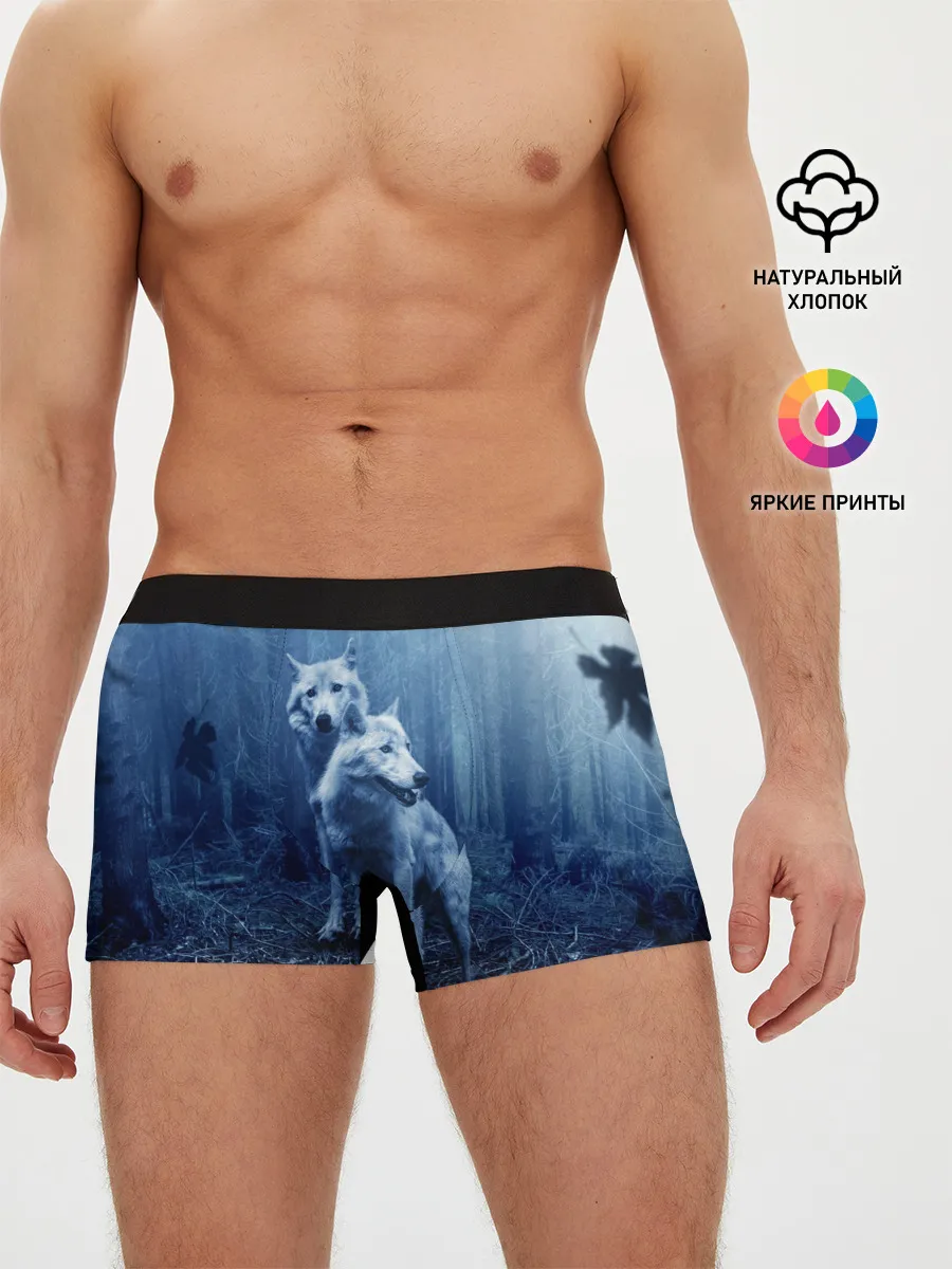 Мужские трусы боксеры / Волки