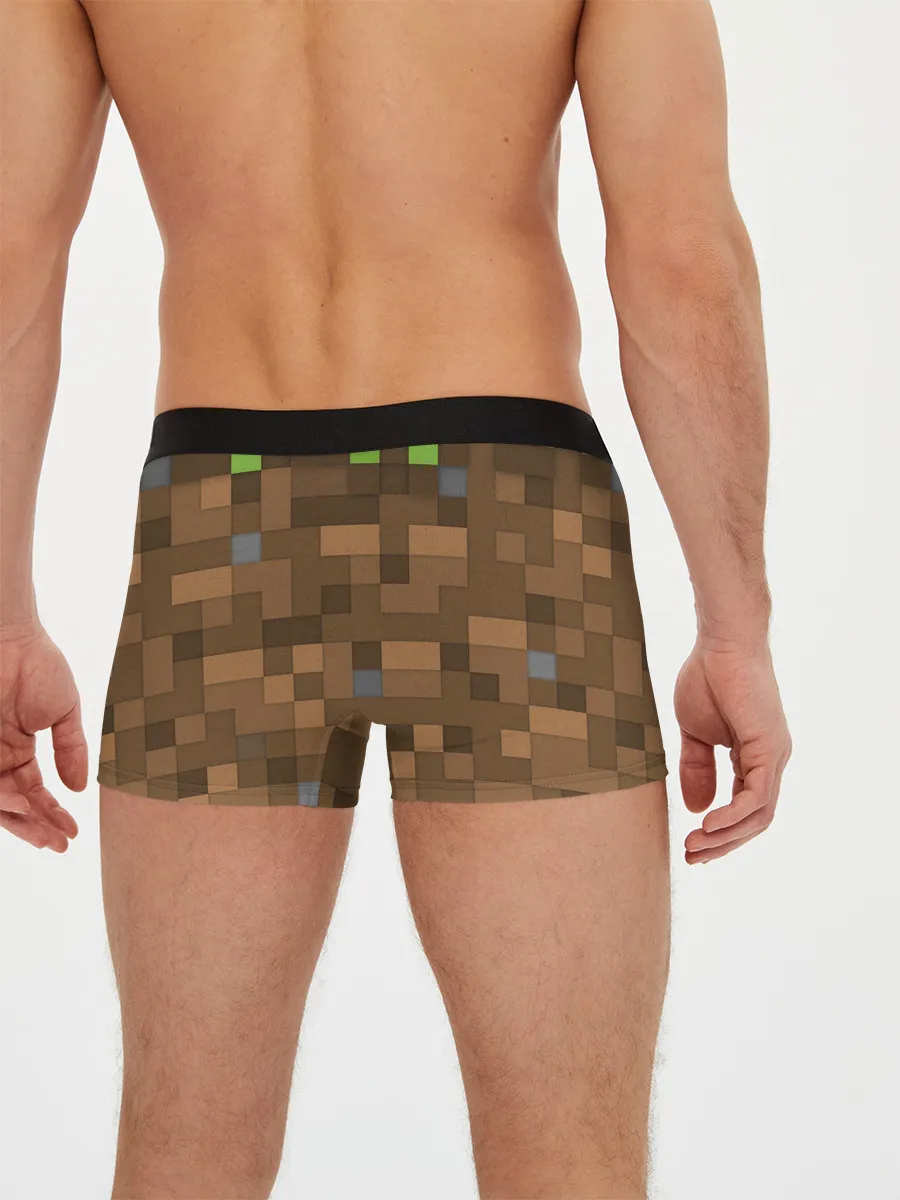 Мужские трусы боксеры / Minecraft камуфляж
