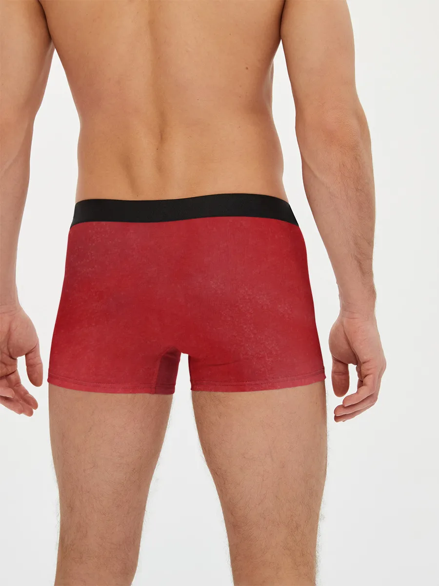 Мужские трусы боксеры / Человек Бензопила на красном фоне