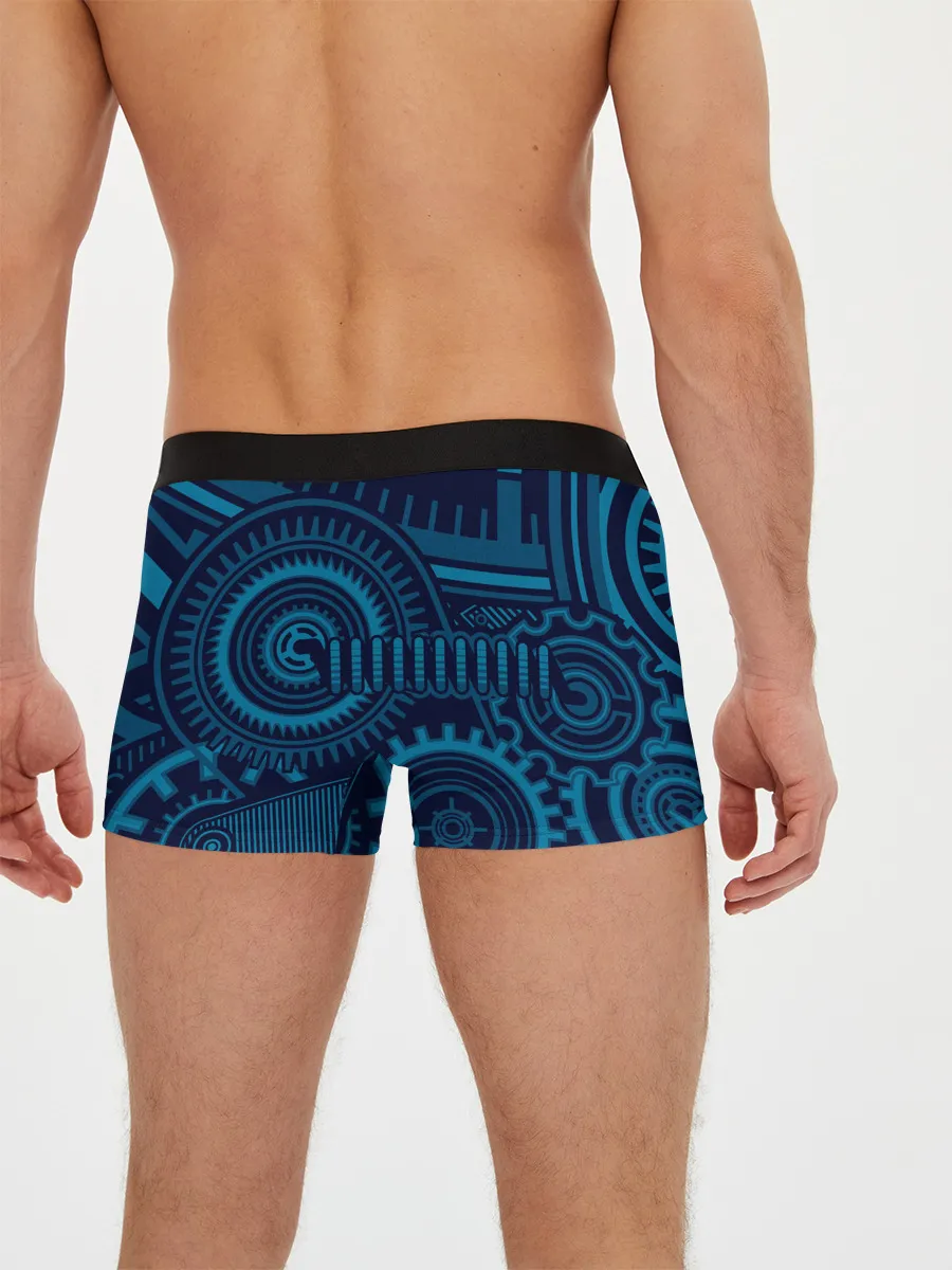 Мужские трусы боксеры / Steampunk Mechanic Blue