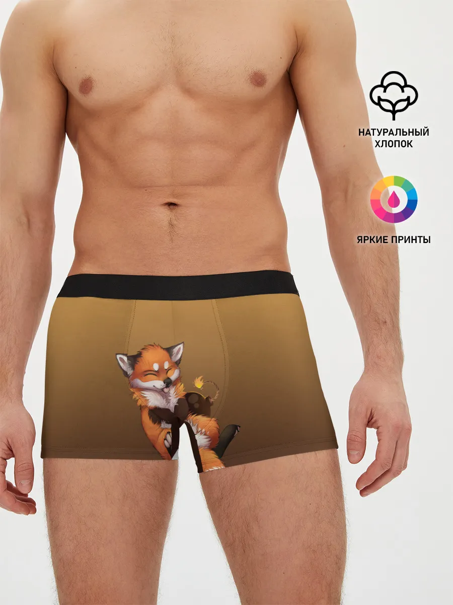 Мужские трусы боксеры / Взрывной характер милого лиса