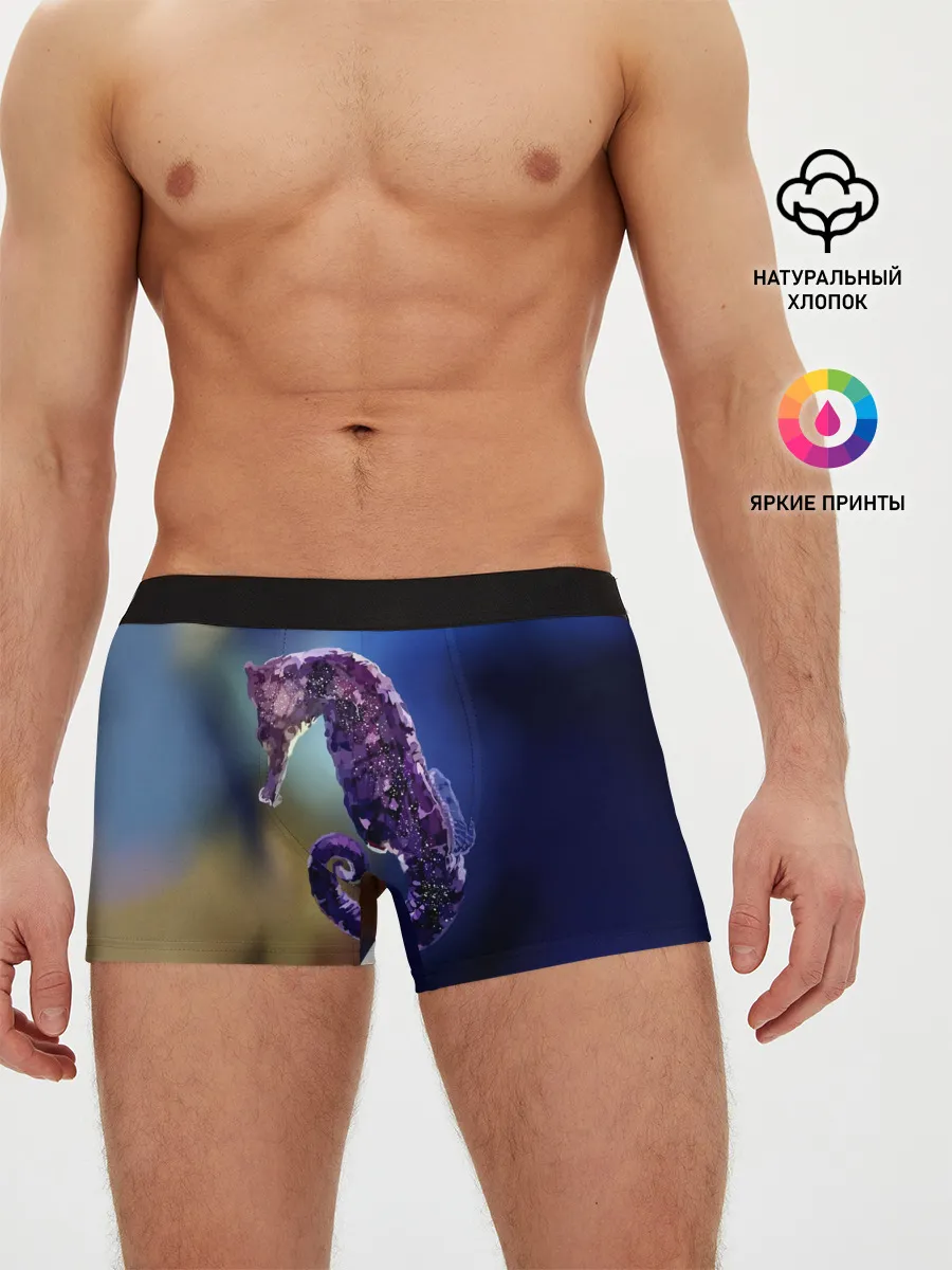 Мужские трусы боксеры / Морской конёк