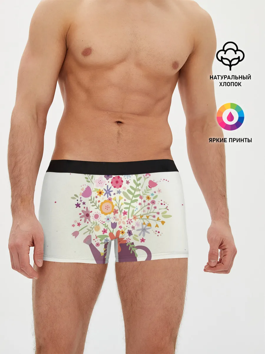 Мужские трусы боксеры / Цветы в чайнике