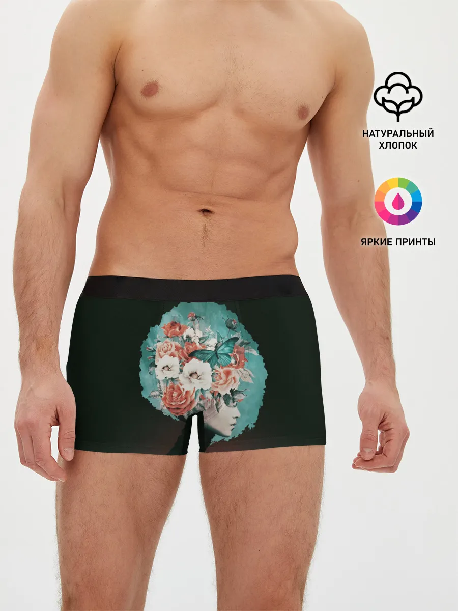 Мужские трусы боксеры / Girl in flowers