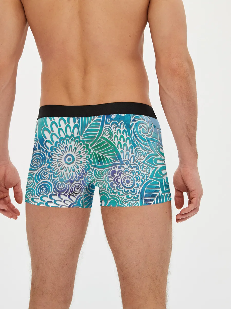 Мужские трусы боксеры / цветочный узор