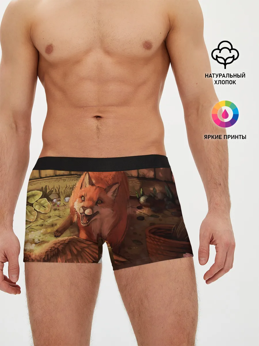Мужские трусы боксеры / Хищная лисица
