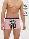 Мужские трусы боксеры / Алукард на розовом фоне