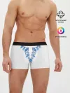 Мужские трусы боксеры / Славянский узор сине-голубой