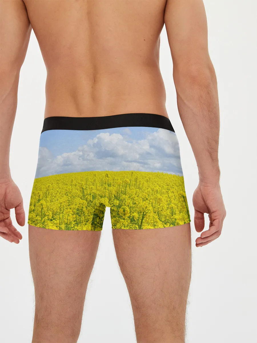 Мужские трусы боксеры / Желтый цвет весны