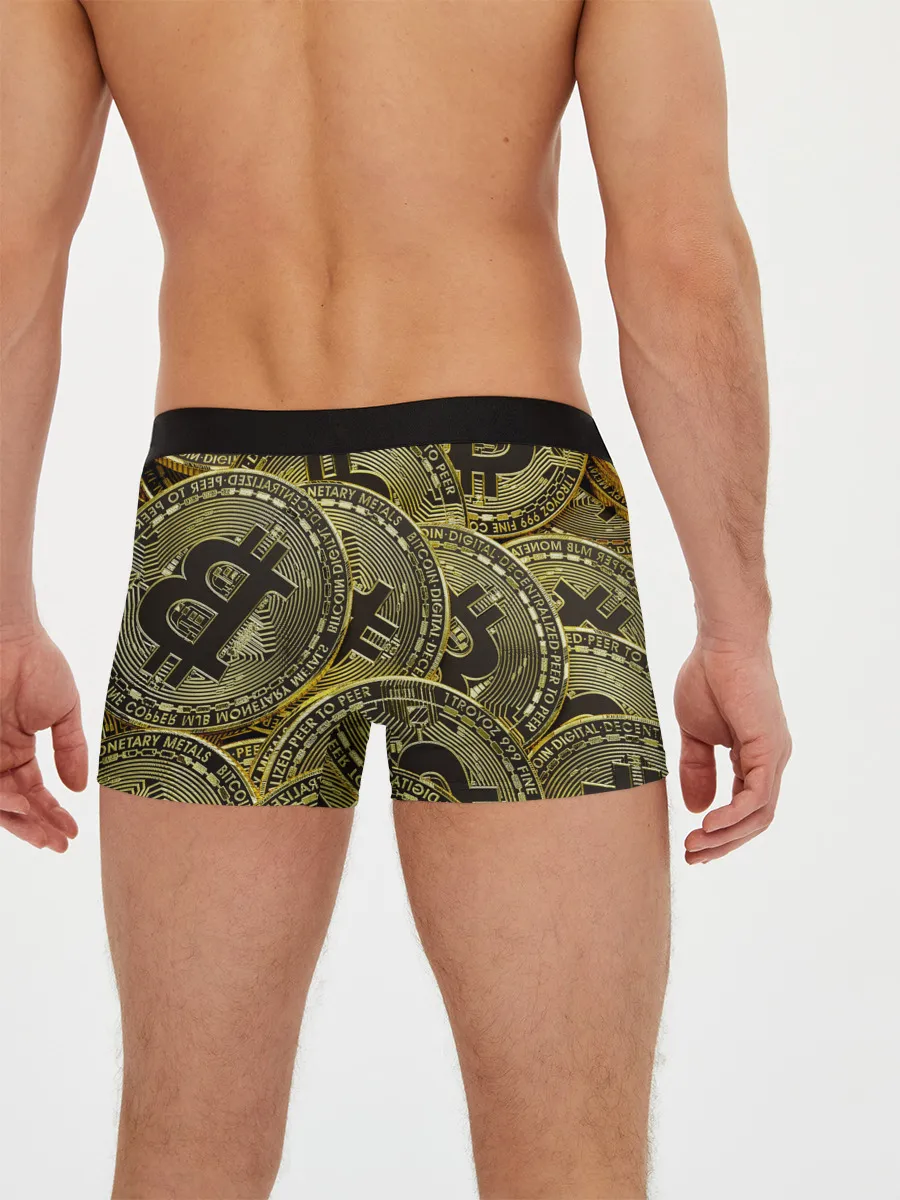 Мужские трусы боксеры / БИТКОИНЫ МОНЕТЫ