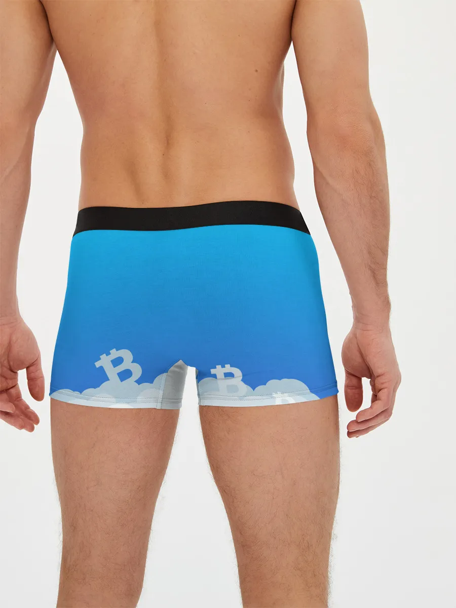 Мужские трусы боксеры / БИТКОИН В КОСМОС