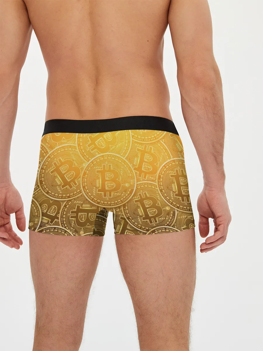 Мужские трусы боксеры / БИТКОИН МОНЕТЫ