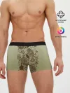 Мужские трусы боксеры / чехол дудлинг цветы