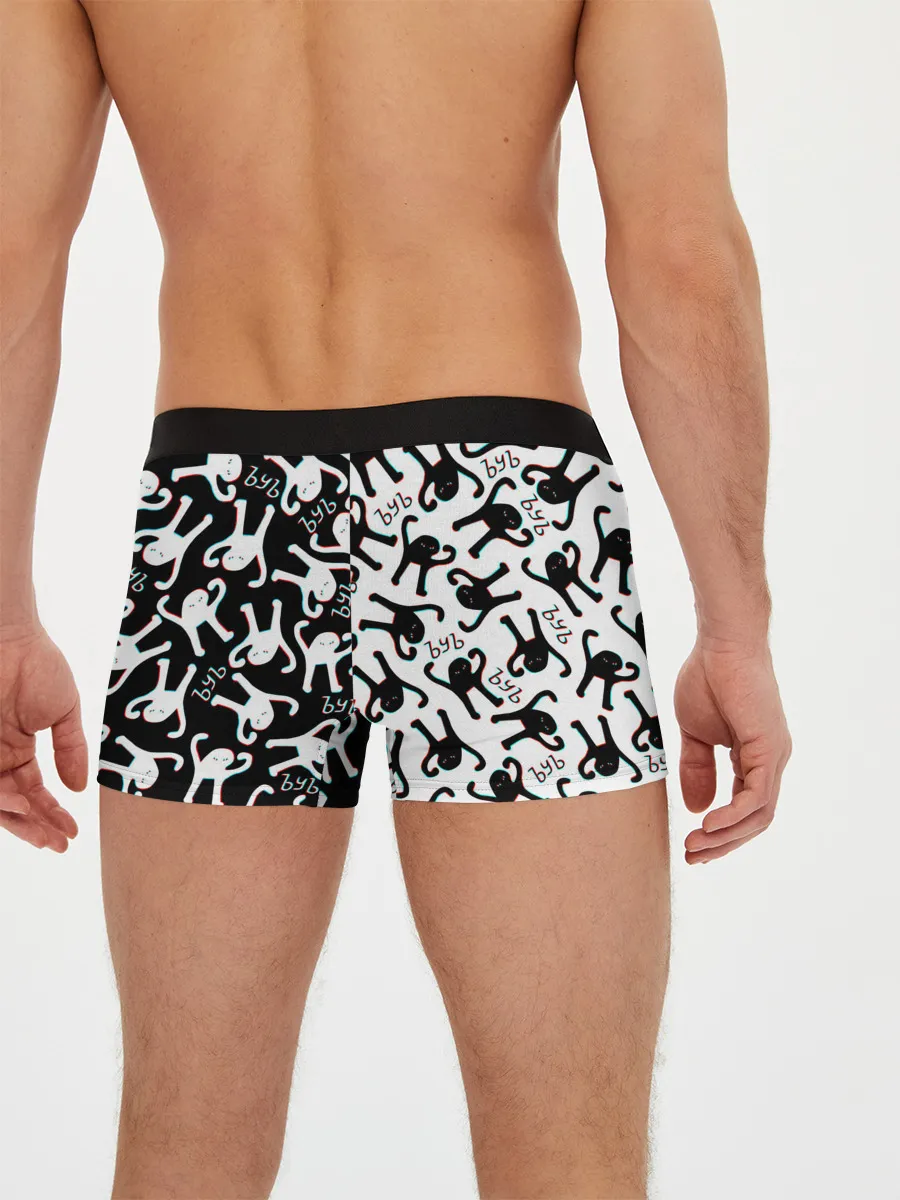 Мужские трусы боксеры / МЕМ КОТ ЪУЪ СЪУКА