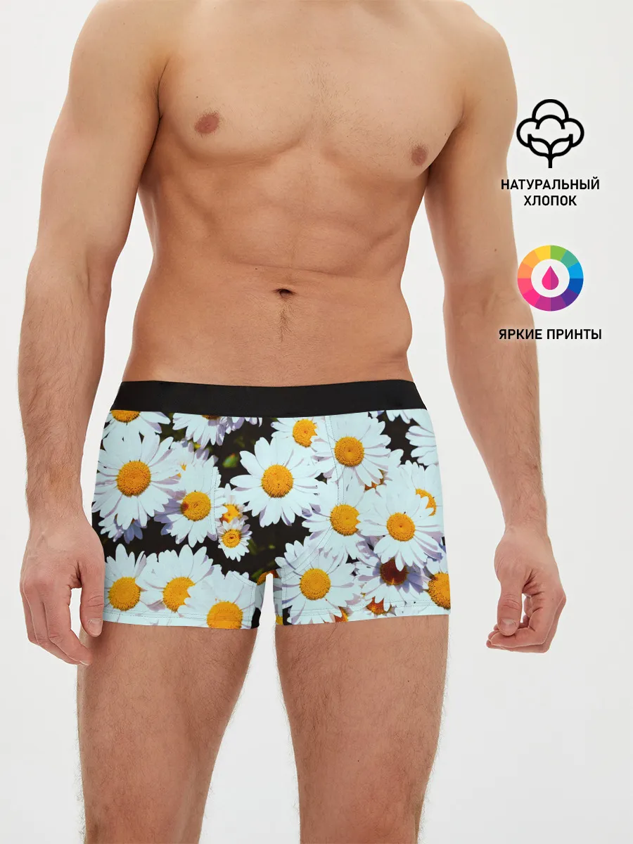 Мужские трусы боксеры / Ромашки