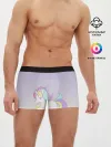 Мужские трусы боксеры / единорожек на фиолетовом