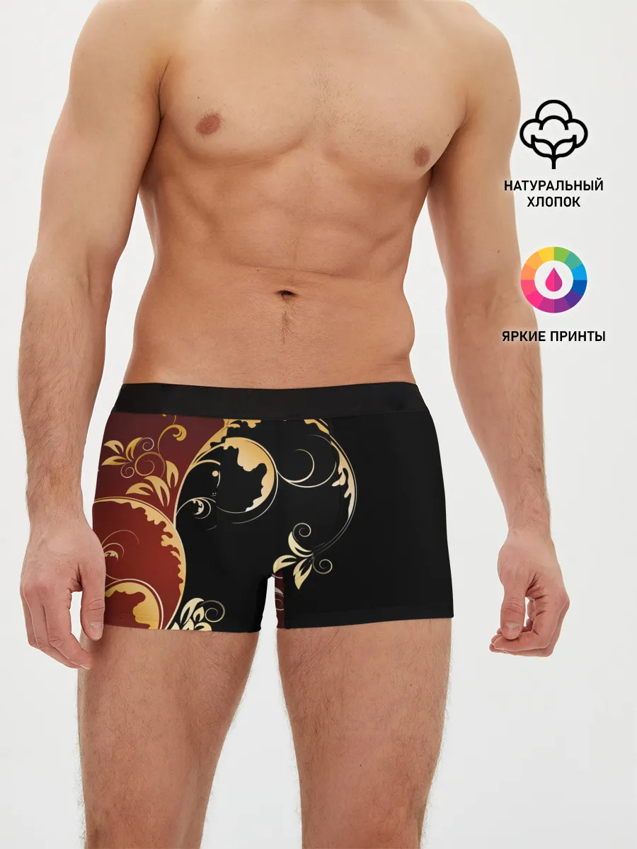 Мужские трусы боксеры / Узор - Хохлома