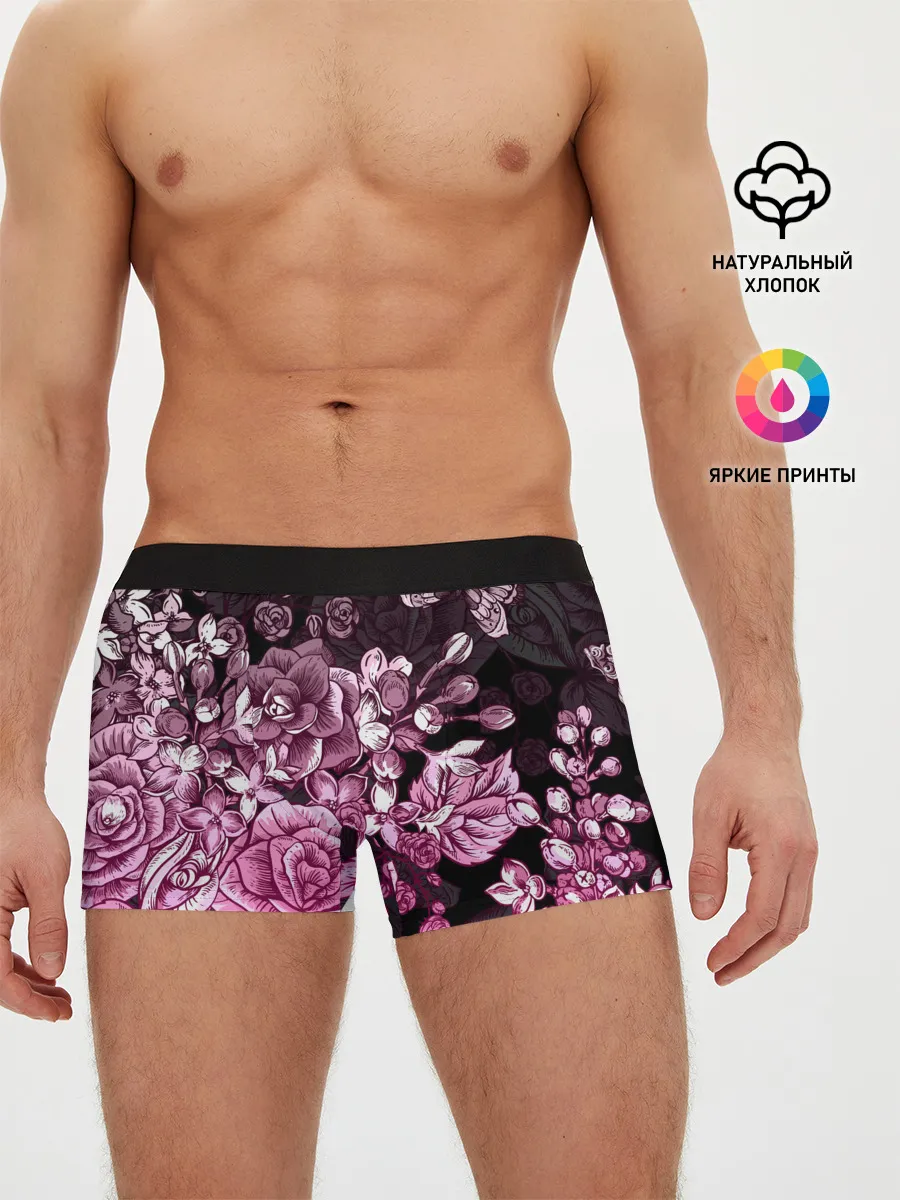 Мужские трусы боксеры / РОЗЫ | ROSES | БАБОЧКИ