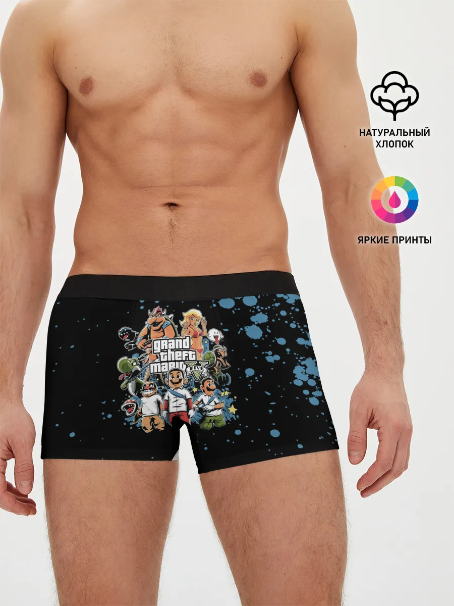 Мужские трусы боксеры / Grand Theft Mario V