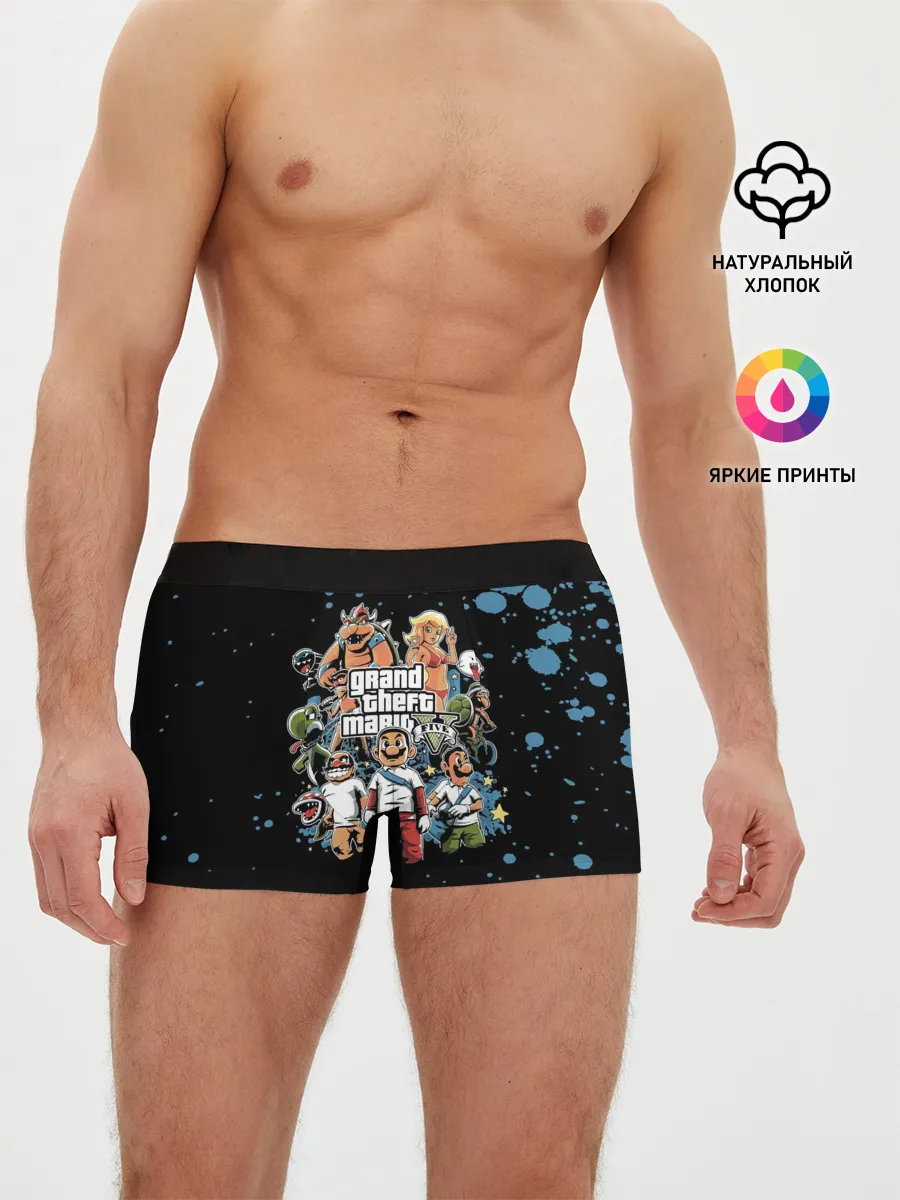 Мужские трусы боксеры / Grand Theft Mario V