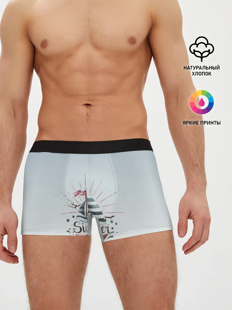 Мужские трусы боксеры / кораблик лето