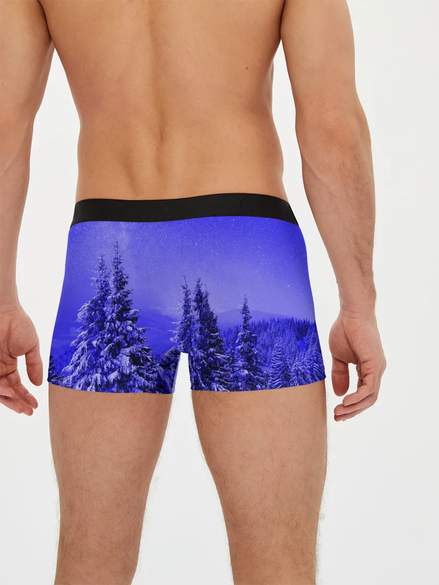 Мужские трусы боксеры / Зимний лес