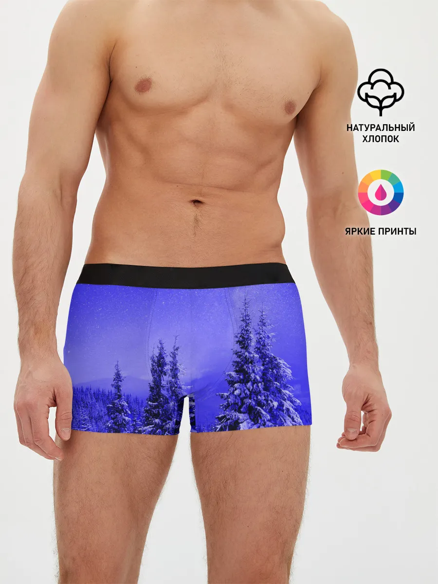 Мужские трусы боксеры / Зимний лес