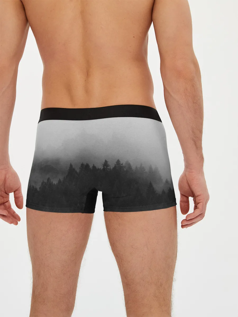 Мужские трусы боксеры / Туманный лес
