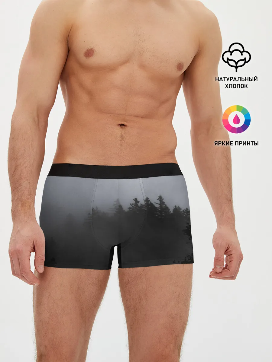 Мужские трусы боксеры / Лес в дыму
