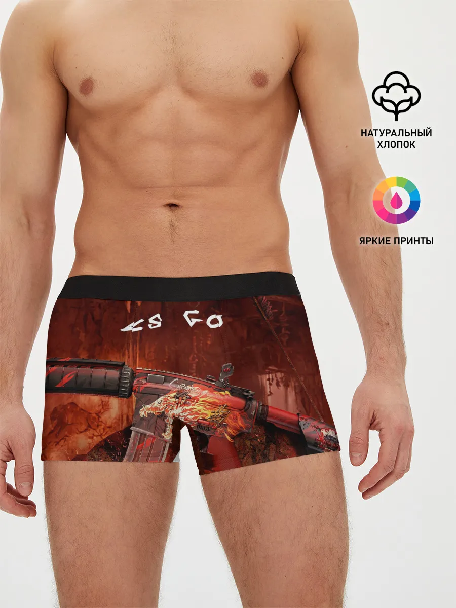 Мужские трусы боксеры / CS GO M4A4 HOWI