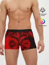 Мужские трусы боксеры / BLACK RED DRAGONS TATOO