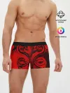 Мужские трусы боксеры / BLACK RED DRAGONS TATOO