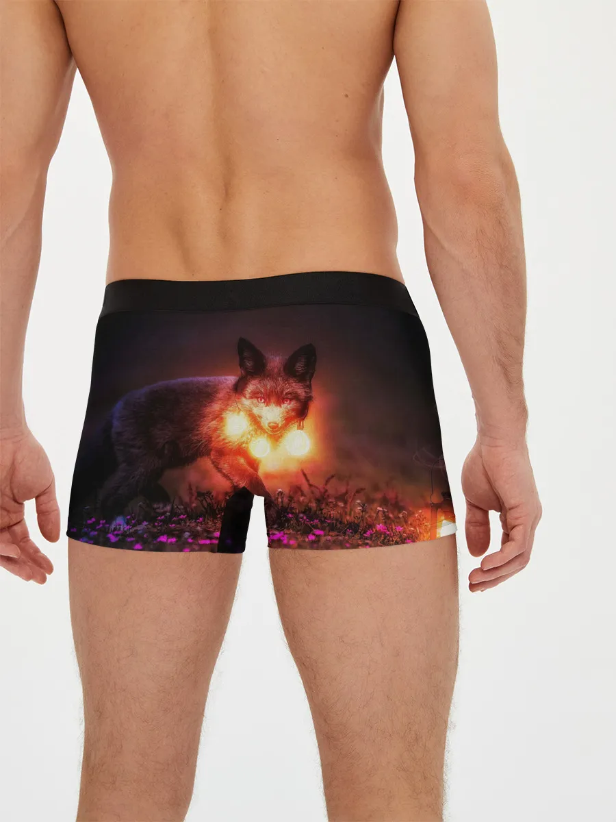 Мужские трусы боксеры / Лисица с фонариками
