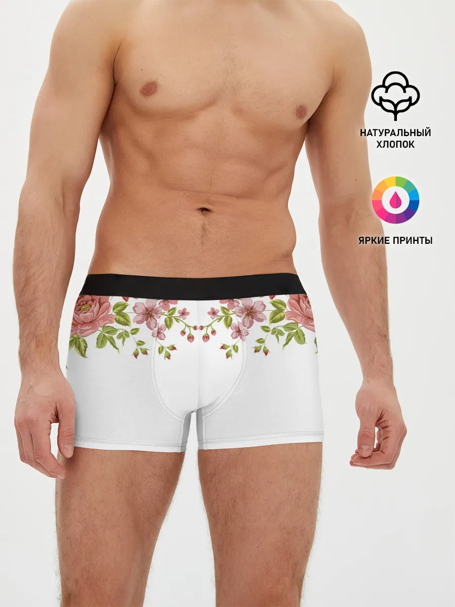 Мужские трусы боксеры / Цветы