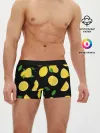 Мужские трусы боксеры / Лимоны на чёрном