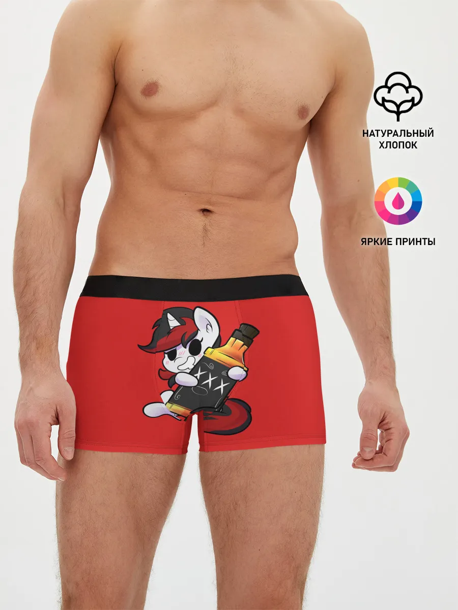 Мужские трусы боксеры / Единорог с бутылкой