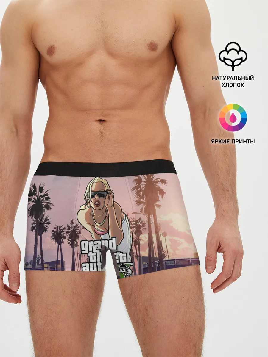 Мужские трусы боксеры / Grand Theft Auto V девушка