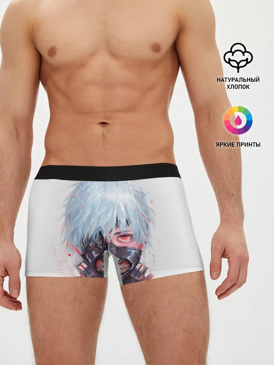 Мужские трусы боксеры / Канеки Кен акварель