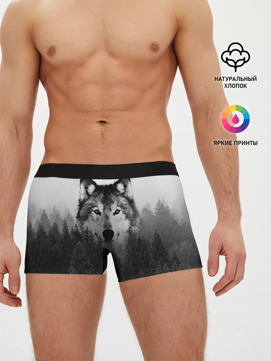 Мужские трусы боксеры / Волк