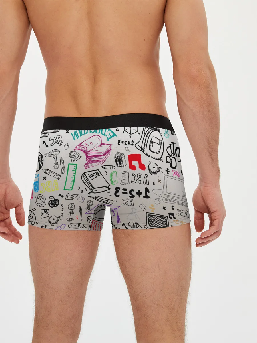 Мужские трусы боксеры / учеба узор